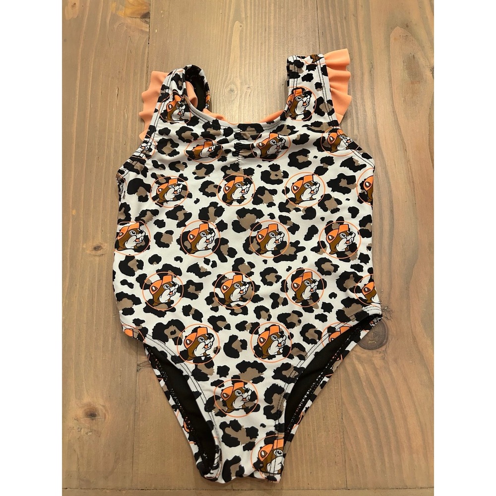 K14 Buc-ee's swimsuit bathing suit 12-18 months beaver beach pool baby girl